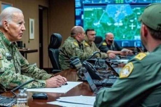 جو بايدن يرتدي الزيّ العسكريّ ويوجه رسالة إلى إيران