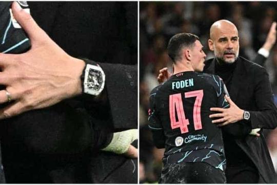 ساعة غوارديولا تخطف الأنظار في مباراة مانشستر سيتي وريال مدريد.. ما قصتها؟