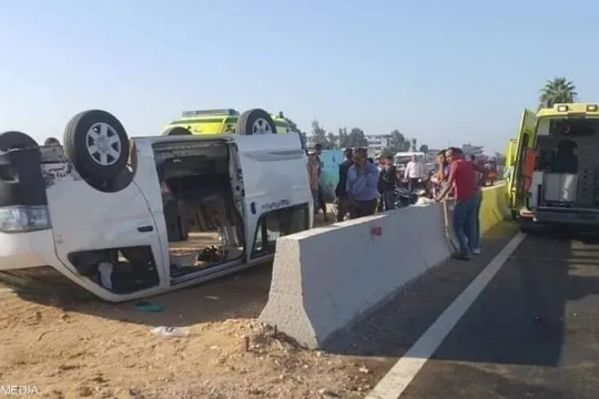 حادث سير في مصر يُودي بحياة ثلاثة سوريين