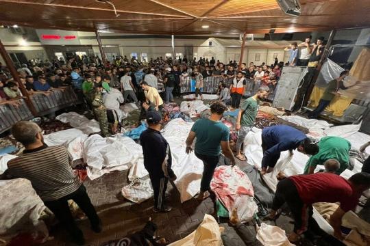 مؤسسات المعارضة السورية تدين مجزرة المعمداني في قطاع غزة