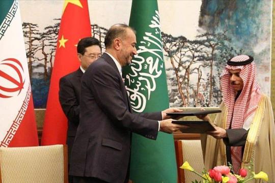 بيان سعودي إيراني مشترك: تفعيل اتفاقيات أمنية واقتصادية وفتح السفارات