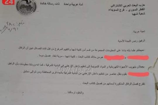 تقرير أمني مسرَّب يؤكد تعاون النظام السوري مع "داعش