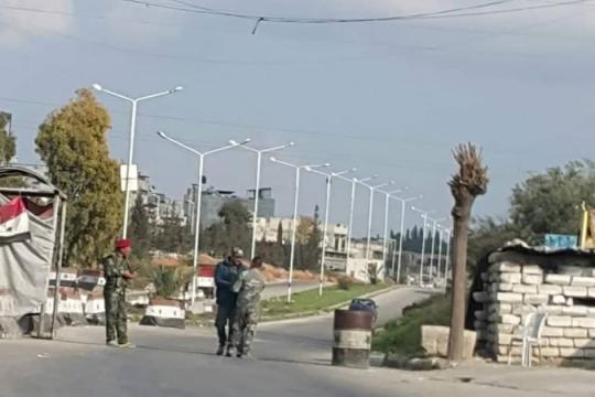 مجهولون يستهدفون مفرزة الأمن العسكري في تلبيسة شمال حمص