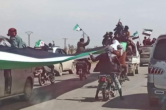 مظاهرات في ريف دير الزور إحياءً للذكرى 12 للثورة السورية 
