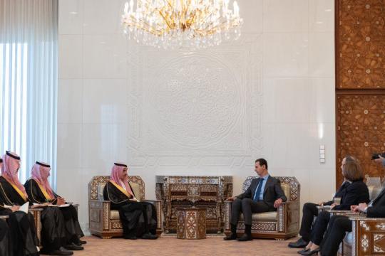 بن فرحان يلتقي بشار الأسد في دمشق