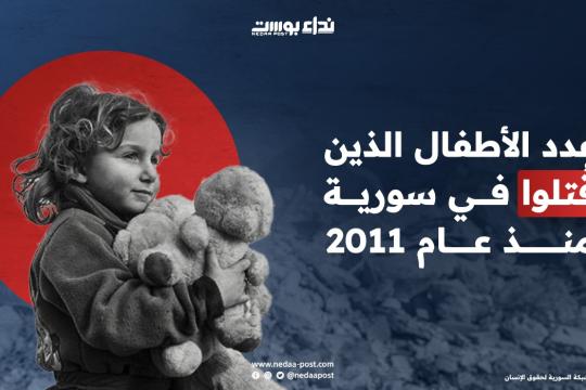 عدد الأطفال الذين قُتلوا في سورية منذ 2011